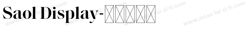 Saol Display字体转换